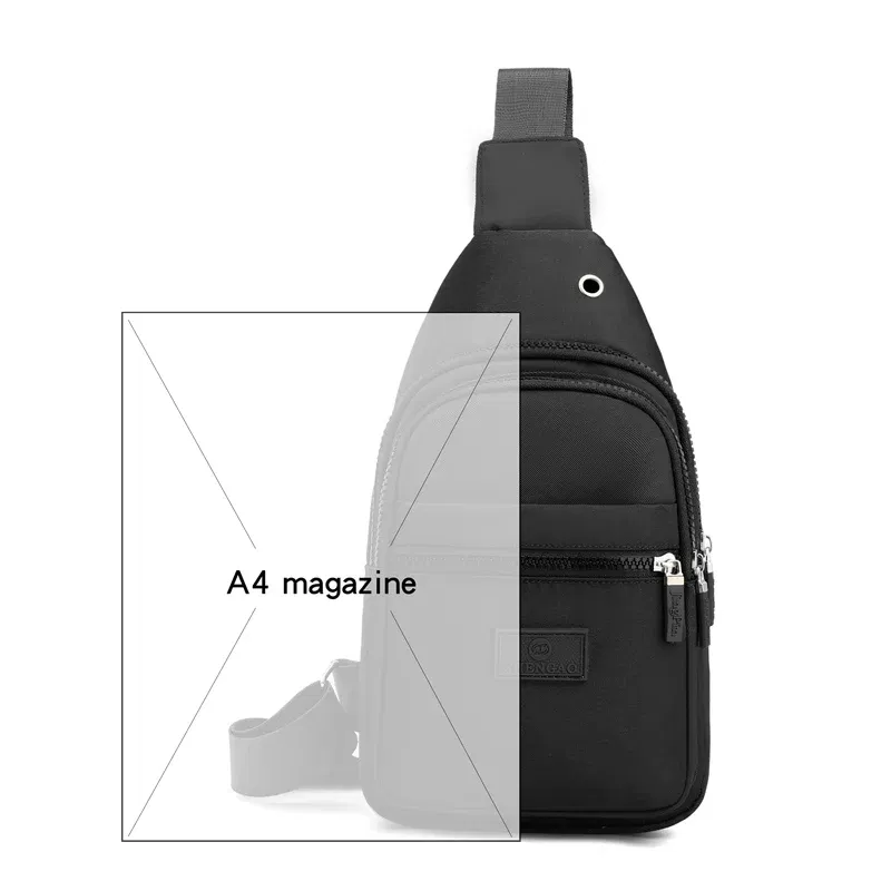 Color: Pink - Women's Chest Bag Pure Color Nylon Women's Bag Good Quality Shoulder Bag Casual Women's Crossbody Bag Fashion Female Bag