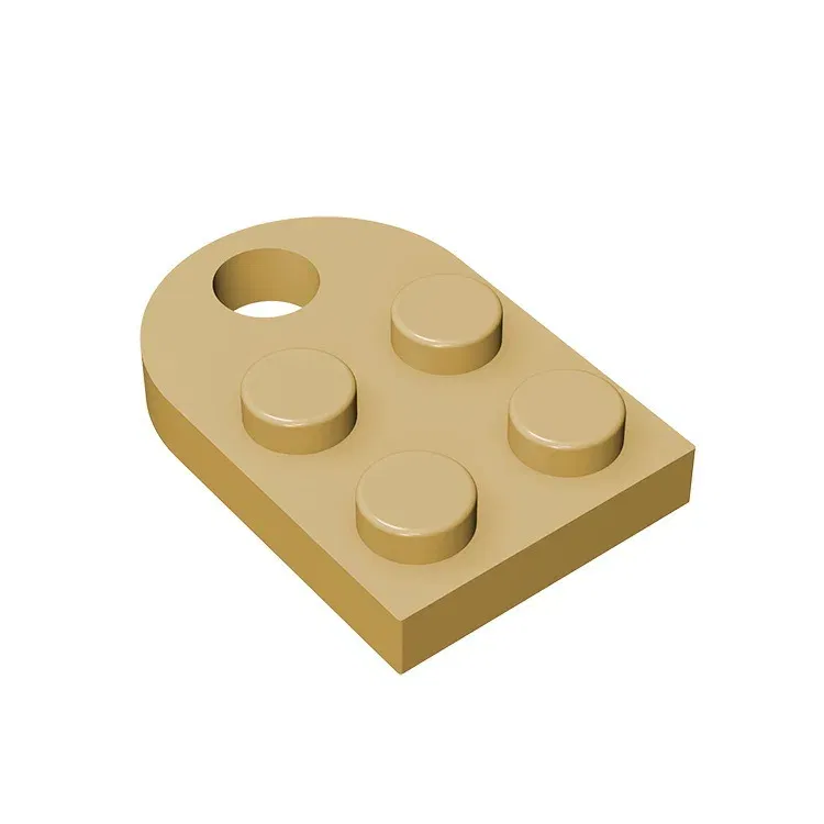 Color: Multicolor - Gobricks 1pcs Moc Bricks Plate Special Parts 3x2 with Hole Compatible with 3176 Assemble Building Block Kids Toys DIY Gift Adult