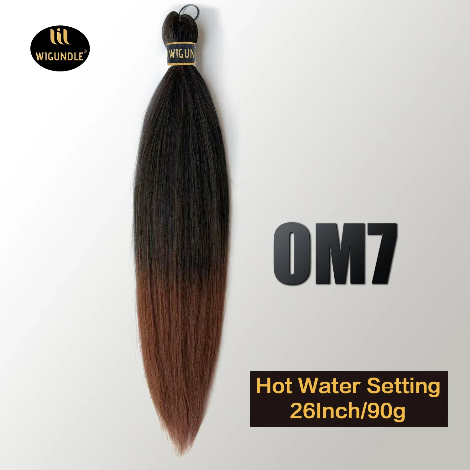 Color: OMBRE, Stretched Length: 26inches, Bulk Buy: 3Pcs/Lot - Kanekalon 26inch Hot Water Set Pre Stretched Jumbo Braiding Hair Box Twist Braids Synthetic Hair Extensions For Women Soft Yaki