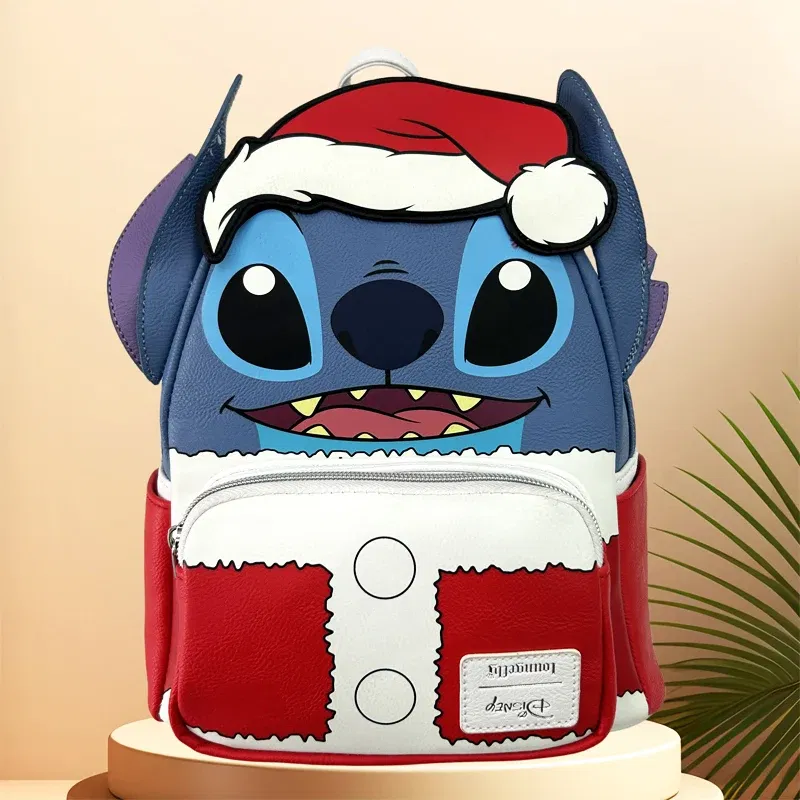 Color: Orange - New Original Disney Mickey Mouse Pu Leather Women's Backpack Boo Mike Sully Cosplay Leisure Travel Bag Mini Children's Schoolbag