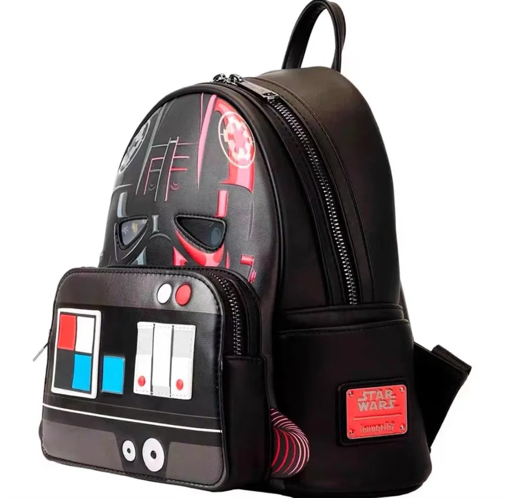 Color: Orange - New Original Disney Mickey Mouse Pu Leather Women's Backpack Boo Mike Sully Cosplay Leisure Travel Bag Mini Children's Schoolbag