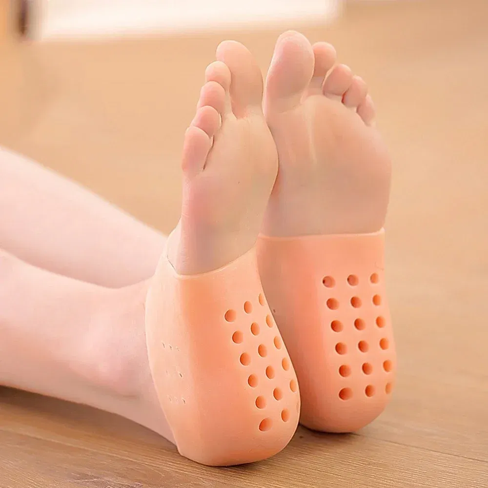 Color: black, Shoe Size: 0, Ships From: CHINA - Silicone Height Increase Insoles for Man Woman Shoes Lift Insert Gel Shoe Pads With Breathable Holes Invisible Height Heel Socks