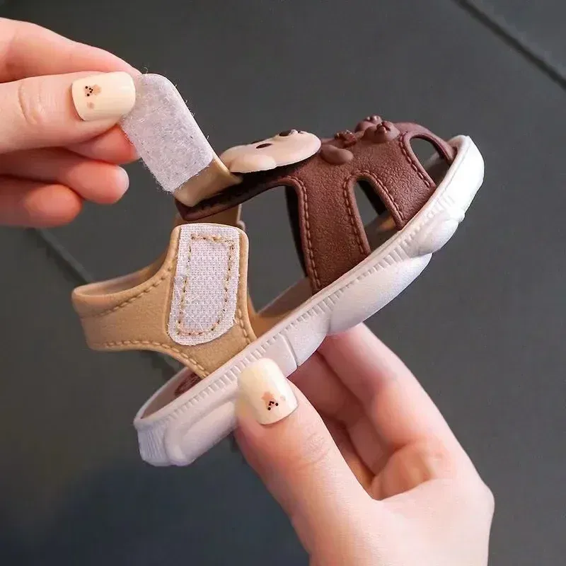 Color: Blue, Shoe Size: 3.5 - 2023 Summer Baby Boys Girls Sandals Children Beach Sandals Cartoon Infant Toddler Shoes Comfortable Soft Sole Kids Student Shoes