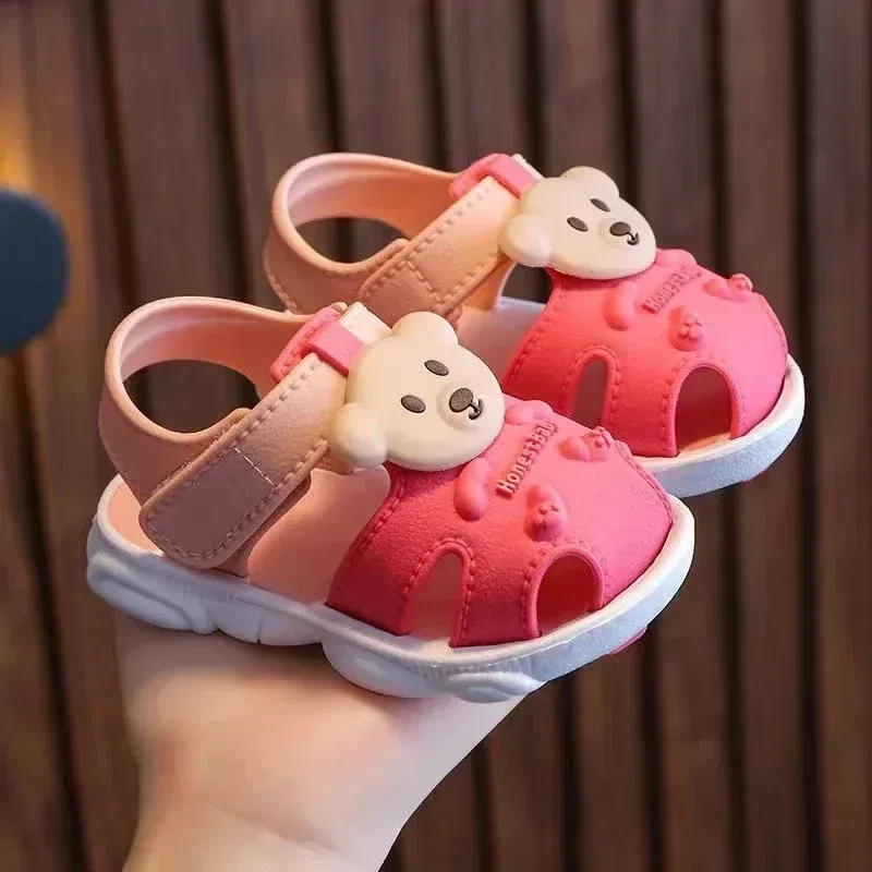 Color: Blue, Shoe Size: 3.5 - 2023 Summer Baby Boys Girls Sandals Children Beach Sandals Cartoon Infant Toddler Shoes Comfortable Soft Sole Kids Student Shoes