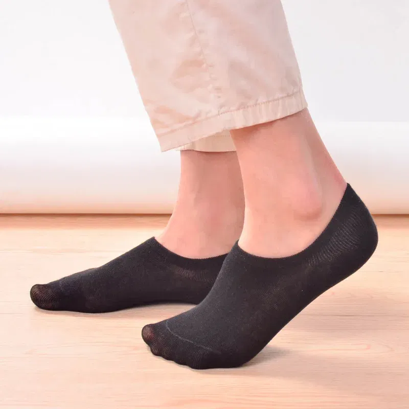 Color: Pink, Size: 13T - 5 pairs of boys girls children  soft invisible socks low  casual cotton leisure sailing anti-skid stealth non-display