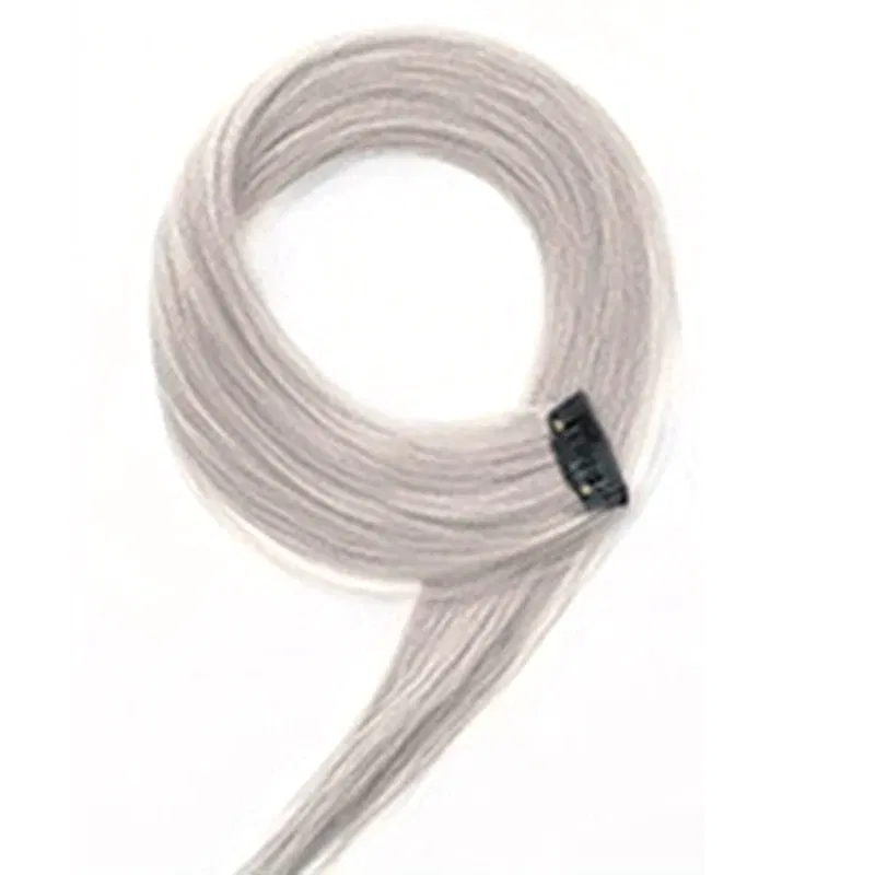 Color: Pink, Ships From: CHINA - Long Straight Hair Piece High Temperature Wire no Trace Matte Monochrome Fashion Wig for Women Girls