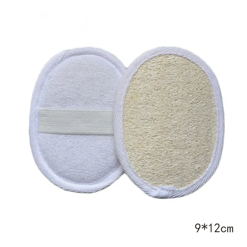 Color: green - Natural Loofah Sponge Bath Shower Rub Bath Shower Wash Body Pot Sponge Scrubber Durable Healthy Massage Brush
