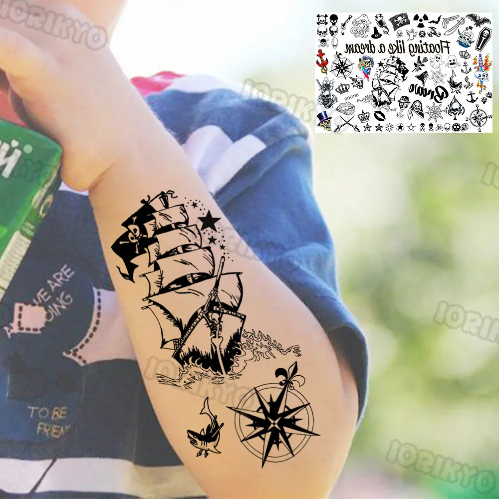 Color: Mixed Color - Sexy Red Lips Flower Temporary Tattoo For Kids Boys Girls Adult Small Rose Butterfly Tattoos Sticker Fake Tatoos Arm Neck Face