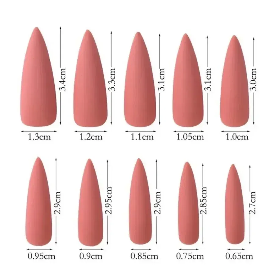 Color: Blue - Matte False Nails 24PCS Head Frosted Press Glue on Fake Nail Tips Ballet Detachable Full Cover Artificial Fingernails