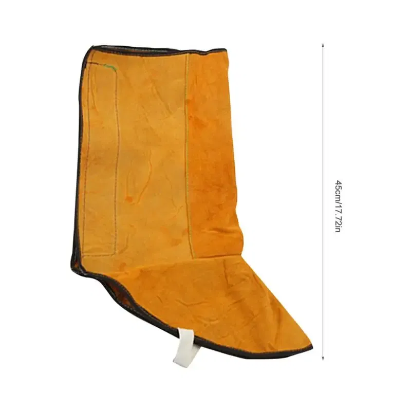 Ships From: CHINA - Leather Flame Retardant Welding Spats Safety Boot Flame Heat Abrasion Flame Resistant Foot Safety Protection Work Welder Tools