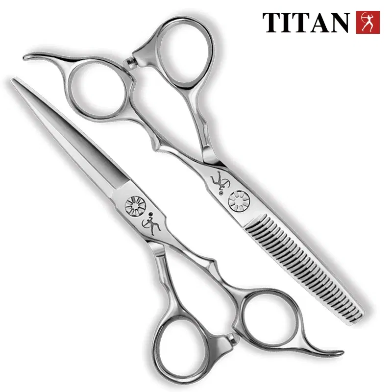 Color: Black - Titan professional hairdresser's barber set of scissors cutting  Hairdressing salon scissors  sharp tools 5.5inch 6.0inch