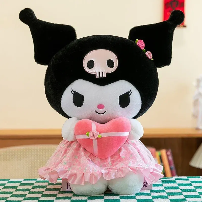 Color: LightSteelBlue - Sanrio Kuromi Plush Toy30cm Cinnamoroll Melody Stuffed Doll Comfortable And Soft Plush Toy Valentine's Day Child Birthday Gift