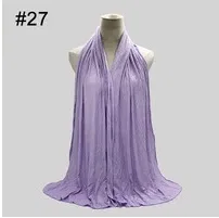 Color: Coffee - Modal Cotton Jersey Hijab Scarf Long Muslim Shawl Plain Soft Turban Tie Head Wraps For Women Africa Headband 170x60cm