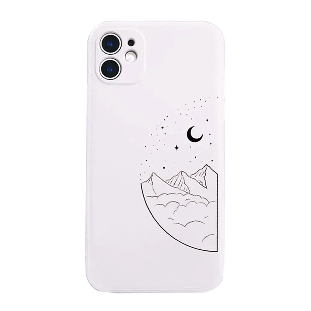 Color: Brown, Material: Vinyl - Couple Black and White Love Sun Moon Case For Samsung Galaxy S10 S20 S21 S22 S23 S24 FE Plus Ultra Note 20 Silicone Phone Case