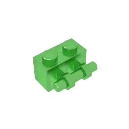 Color: Silver - MOC PARTS Bricks GDS-652 BRICK 1X2 WITH STICK compatible with lego 30236 children's toys Assembles Building Blocks Technical