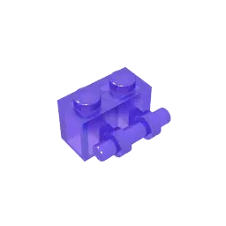Color: Silver - MOC PARTS Bricks GDS-652 BRICK 1X2 WITH STICK compatible with lego 30236 children's toys Assembles Building Blocks Technical