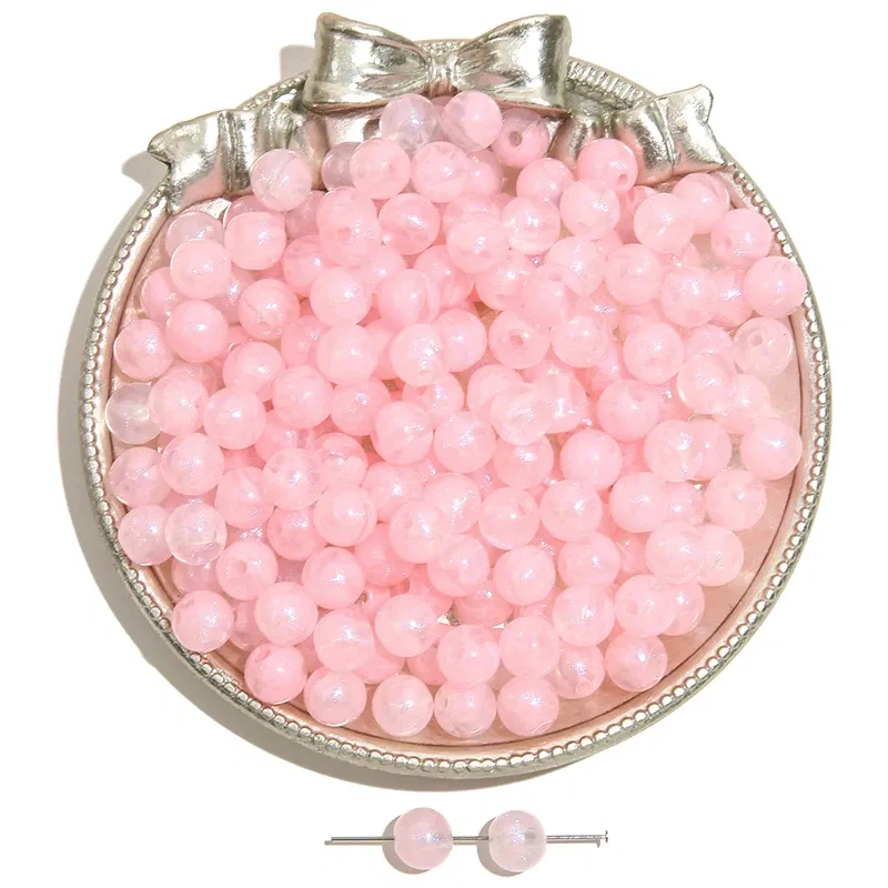 Color: SKY BLUE, Ships From: CN - 20/50pcs 8/12mm Acrylic Round Pearl Luster Beads for Earring Necklace Keychain DIY Jewelry Making