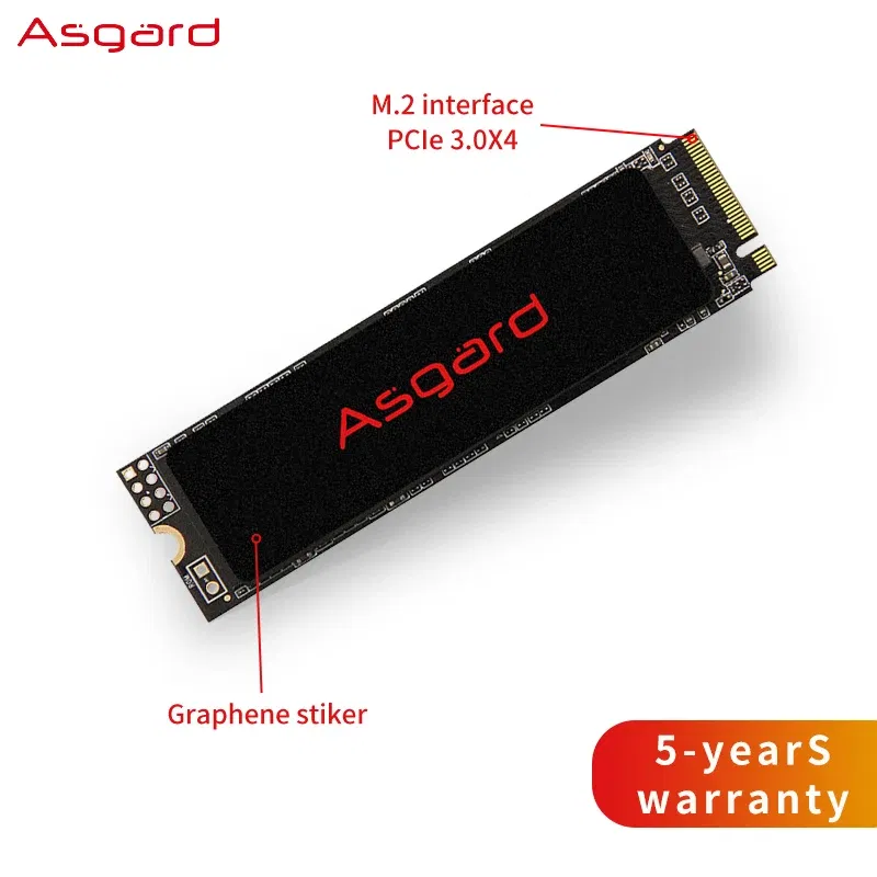 SSD Capacity: 500GB - Asgard M.2 SSD M2 512gb PCIe NVME 512GB 1TB 2TB Solid State Drive 2280 Internal Hard Disk for Laptop Cache