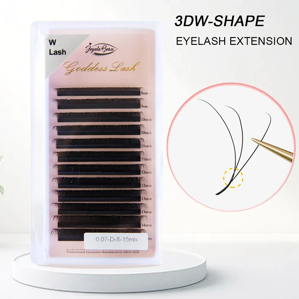 Color: Brushed Brass, Curl: C, Thickness: 0.07mm, Length: 9mm, Ships From: CHINA - Goddess 3D/4D/5D/6D/7D/8D W Shape lashes 4D Premade Fan Lash Extensions 0.07 C/D Curl Natural Soft High Quality Idividual Lashes