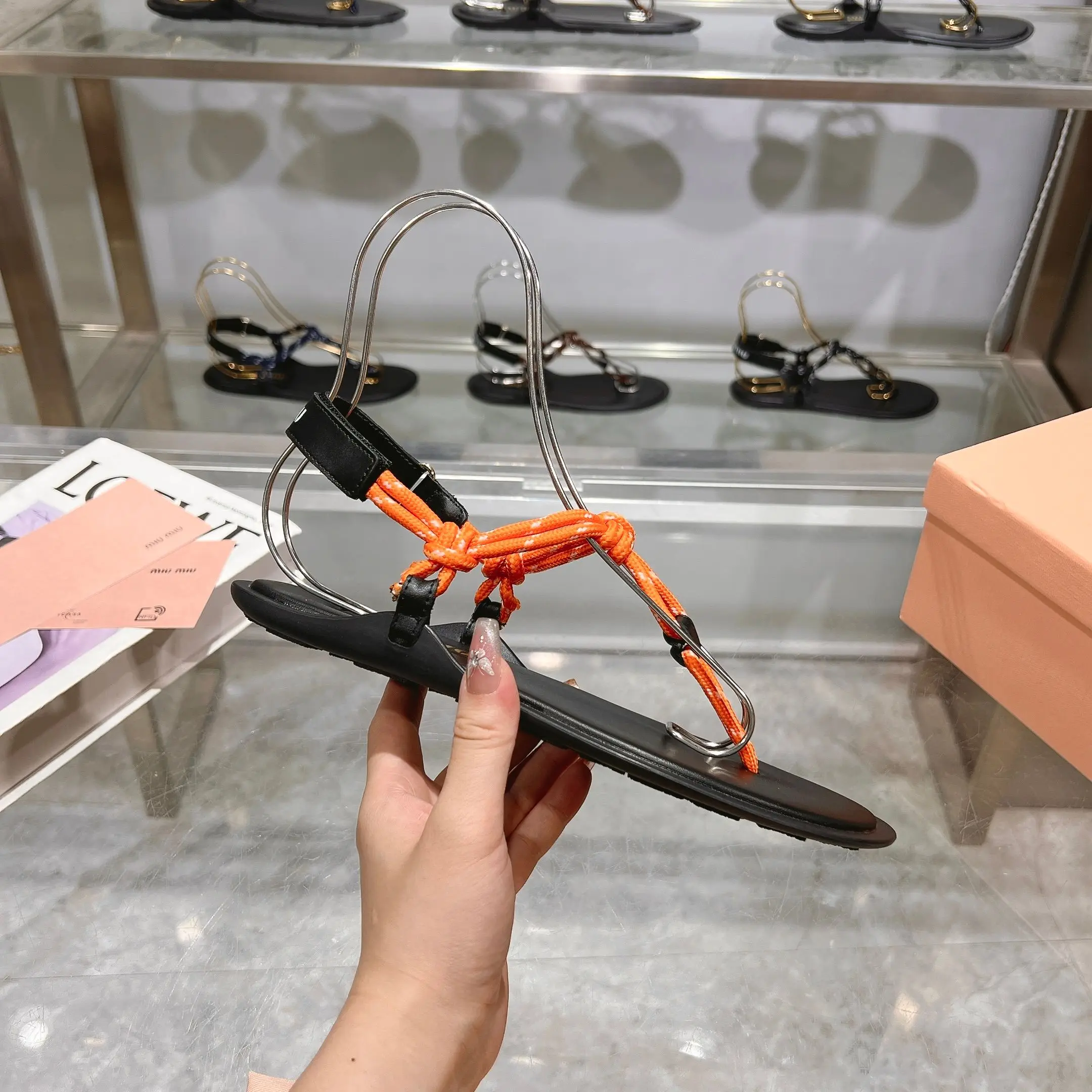 Color: Orange, Shoe Size: 36 - 25 New Summer Products, Super Cost-effective, Summer Sandals and Flip-flops Are Versatile and Trendy, MIU Series Flip-flops