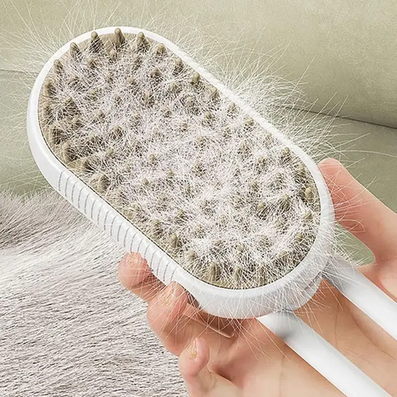 Color: WHITE, Ships From: CHINA - Steam Brush Steam Cats Comb Water Steam Cat Brush Electric Spray Hair Brushes Cats Massage Grooming Hair Removal Comb