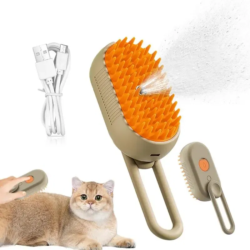 Color: WHITE, Ships From: CHINA - Steam Brush Steam Cats Comb Water Steam Cat Brush Electric Spray Hair Brushes Cats Massage Grooming Hair Removal Comb