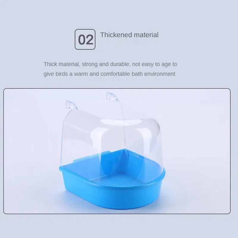 Color: Red, Ships From: CHINA - Bird Hanging Cockatiel Bath Cube Parrots Bathtub Bathtub Shower Box Cage Accessory for Little Bird Canary Budgerigar Lovebird