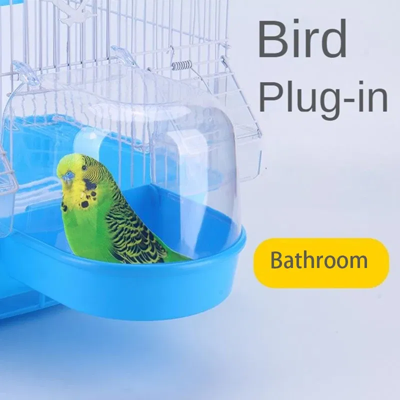 Color: Red, Ships From: CHINA - Bird Hanging Cockatiel Bath Cube Parrots Bathtub Bathtub Shower Box Cage Accessory for Little Bird Canary Budgerigar Lovebird