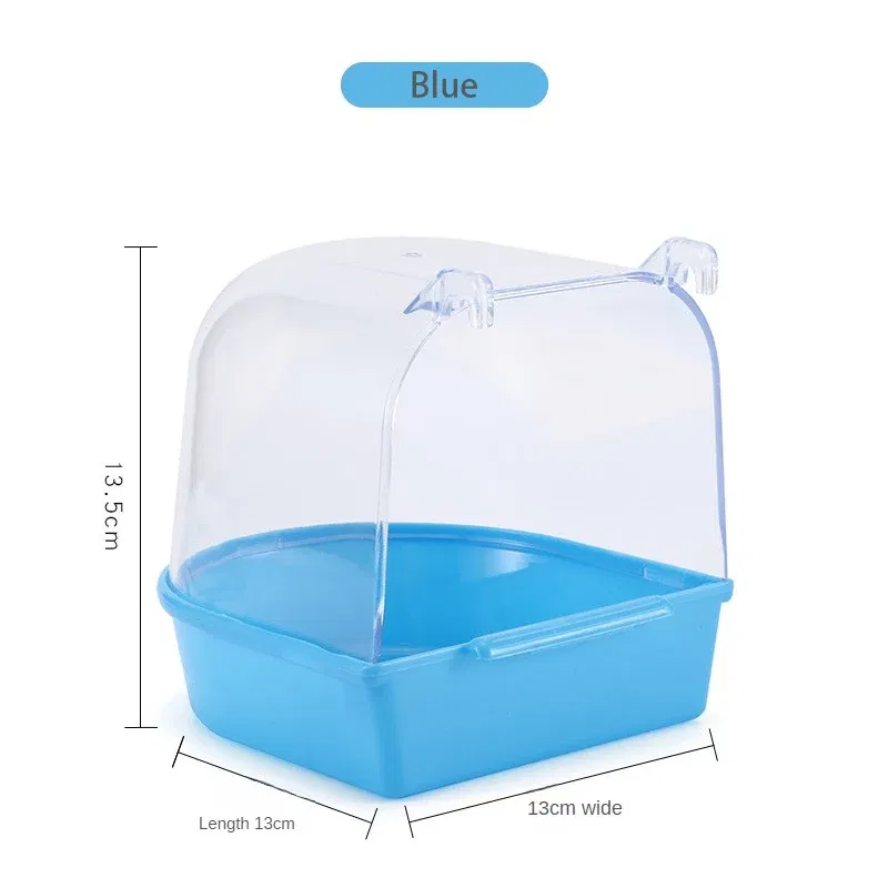 Color: Red, Ships From: CHINA - Bird Hanging Cockatiel Bath Cube Parrots Bathtub Bathtub Shower Box Cage Accessory for Little Bird Canary Budgerigar Lovebird