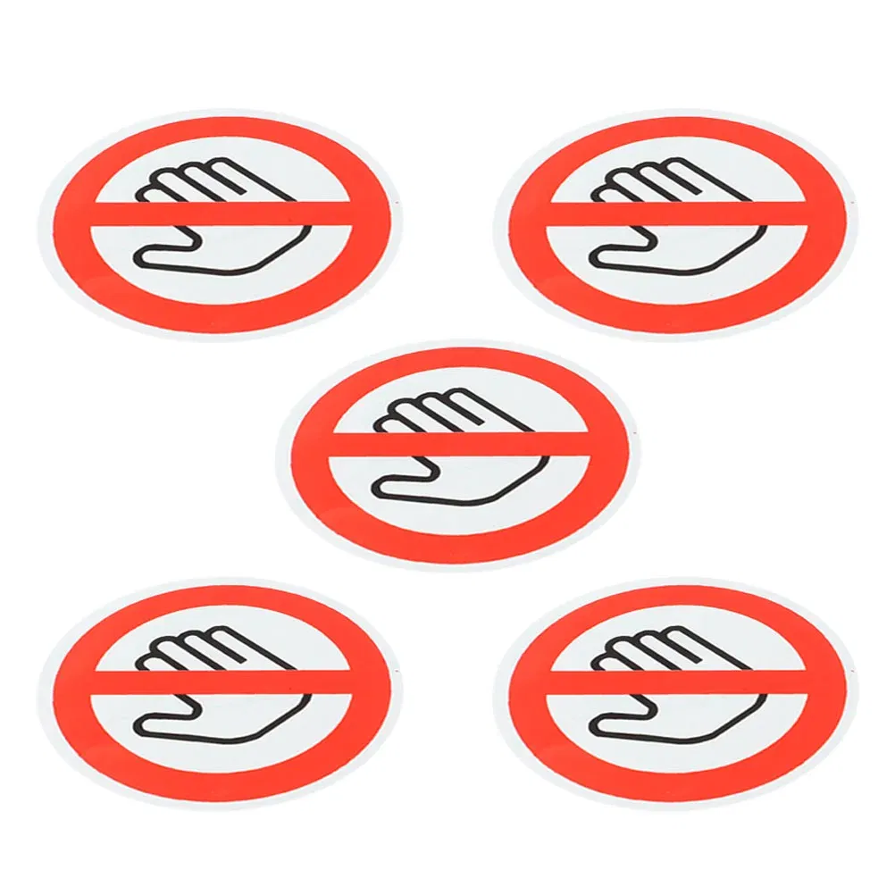 Color: black - 5 Sheets Please Dont Touch Me Baby Sign Warning Plate Safety Stickers Car Caution Decals White Self-adhesive Vinyl