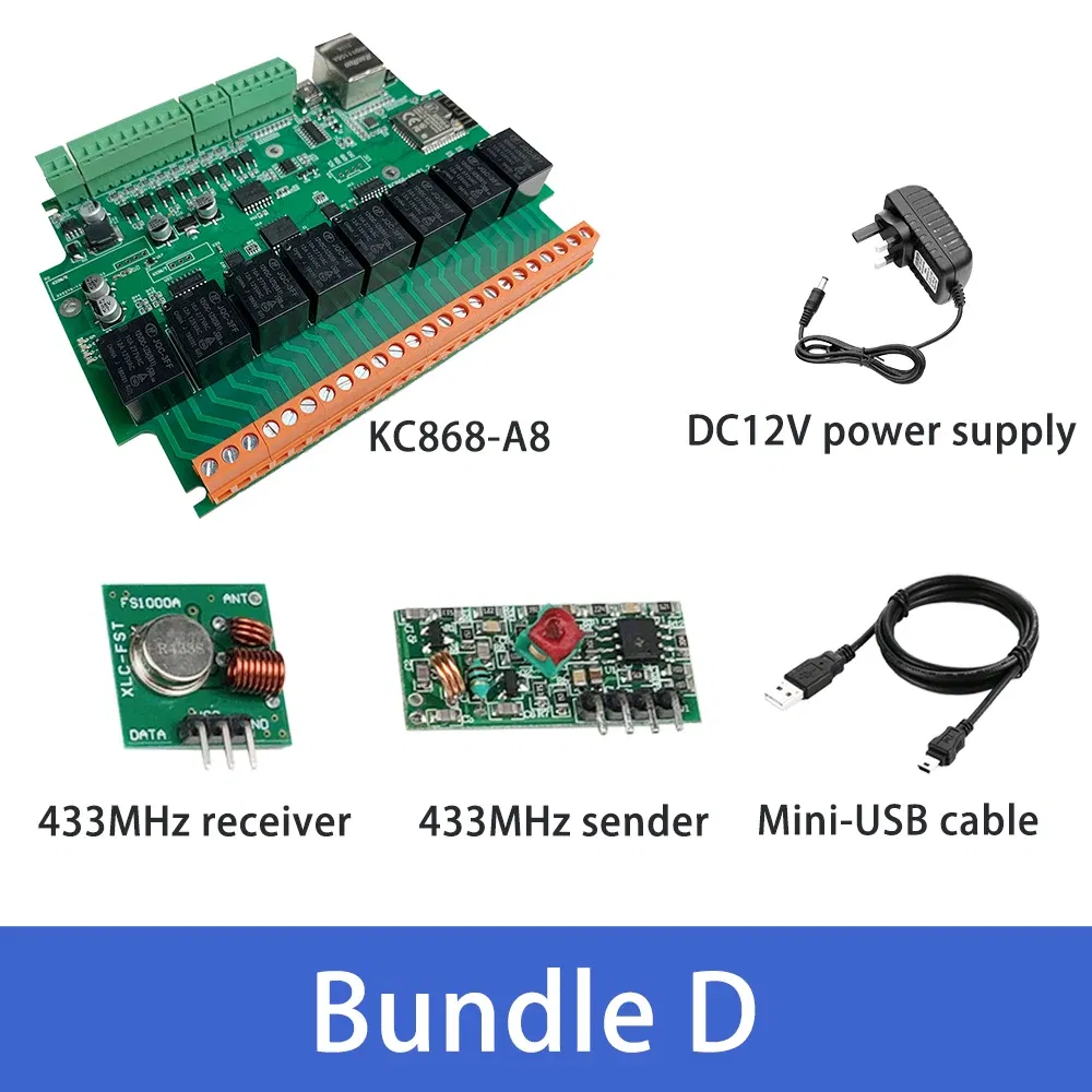 Bundle: Bundle1, Ships From: CHINA - New! Kincony A8 Smart Home Automation Module Controller WiFi Ethernet Relay ESP32 RF Remote Dimmer Switch MQTT TCP Web HTTP