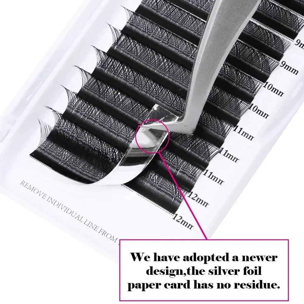 Thickness: 0.07mm, Curl: D, Length: 8mm - FADVAN YY Shape Lashes 2D 0.07 Faux Mink C/D/8-14mm Natural Soft Brazilian Eyelash Premade Volume Fan Lashes Extension