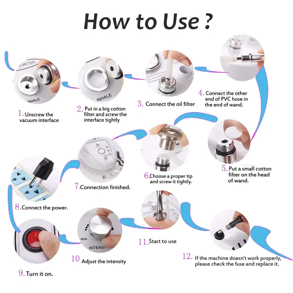 Color: Gold, Ships From: CN, Power Source: UK - Microdermabrasion Facial Diamond Dermabrasion Machine Portable Blackhead Acne Pore Cleaning Beauty Device Rejuvenation Peeling