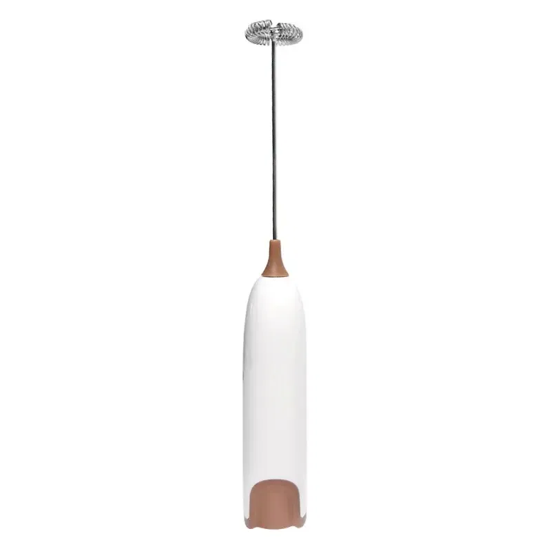 Color: Light Grey - Electric Milk Frother Kitchen Drink Foamer Mixer Stirrer Coffee Cappuccino Creamer Whisk Frothy Blend Egg Beater
