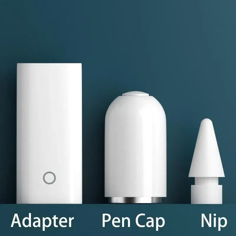 Colors: Beige, Ships From: CN - Magnetic Pencil Cap Pen Tip Kits 3-in-1 Charging Adapter Replacement Built-in Smart Chip Lightweight for Apple Pencil 1