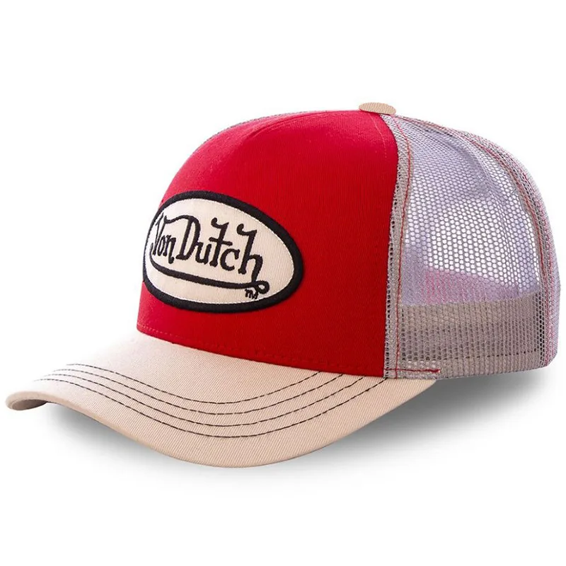 Color: black - VON baseball cap Alphabet sunblock mesh embroidered trucker hat