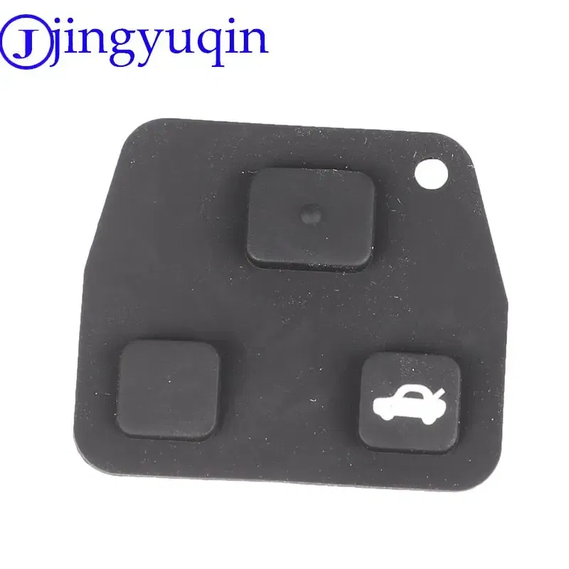 Color: WHITE - jingyuqin Car Key Shell Button Pad For TOYOTA Yaris Avensis Remote TOY47 2/3 Button Case Fob With Button Pad