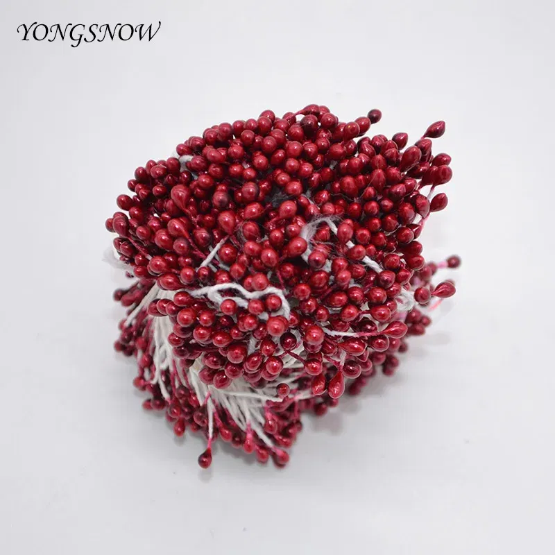 Color: VIOLET/?«?—?…° - 250Pcs/lot 3mm Mini Flower Stamens Artificial Stamen DIY Handmade Wreath Wedding Party Decoration Scrapbooking Crafts 8Z