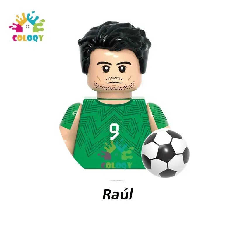 Color: Orange, Ships From: CHINA - Kids Toys Football Stars Building Blocks Sport Player Bailey Messi Ronaldo Mini Action Figures Toys For Kids Christmas Gifts