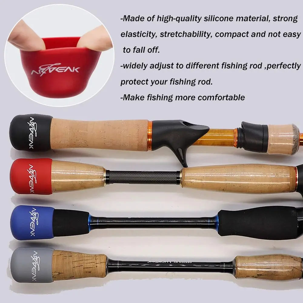 Color: Yellow - Rod Protective Case Fishing Rod Handle Cover Rod Bottom Protector Fishing Rod Handle Protective Case Fishing Rod Fixed Ring