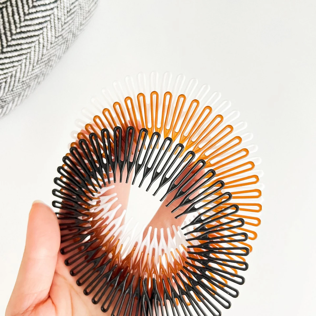 Color: GRAY - Women Invisible Broken Hair Hairpin Adult Tiara Tools Roll Curve Needle Bangs Fixed Insert Comb Professional Styling Accessories