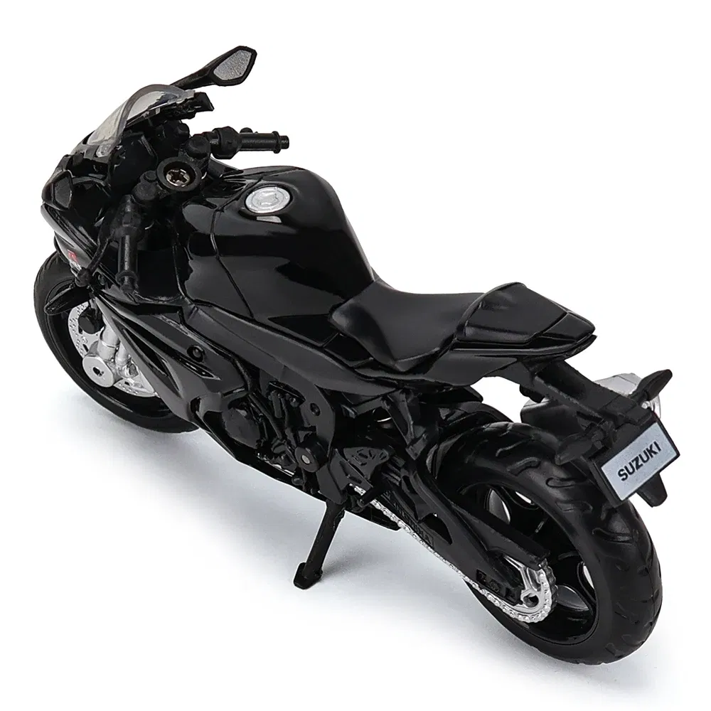 Color: green - MSZ 1:18 Suzuki GSX-R1000 with base alloy die-cast car motorcycle model, toy gift giving, die-cast static motorcycle model