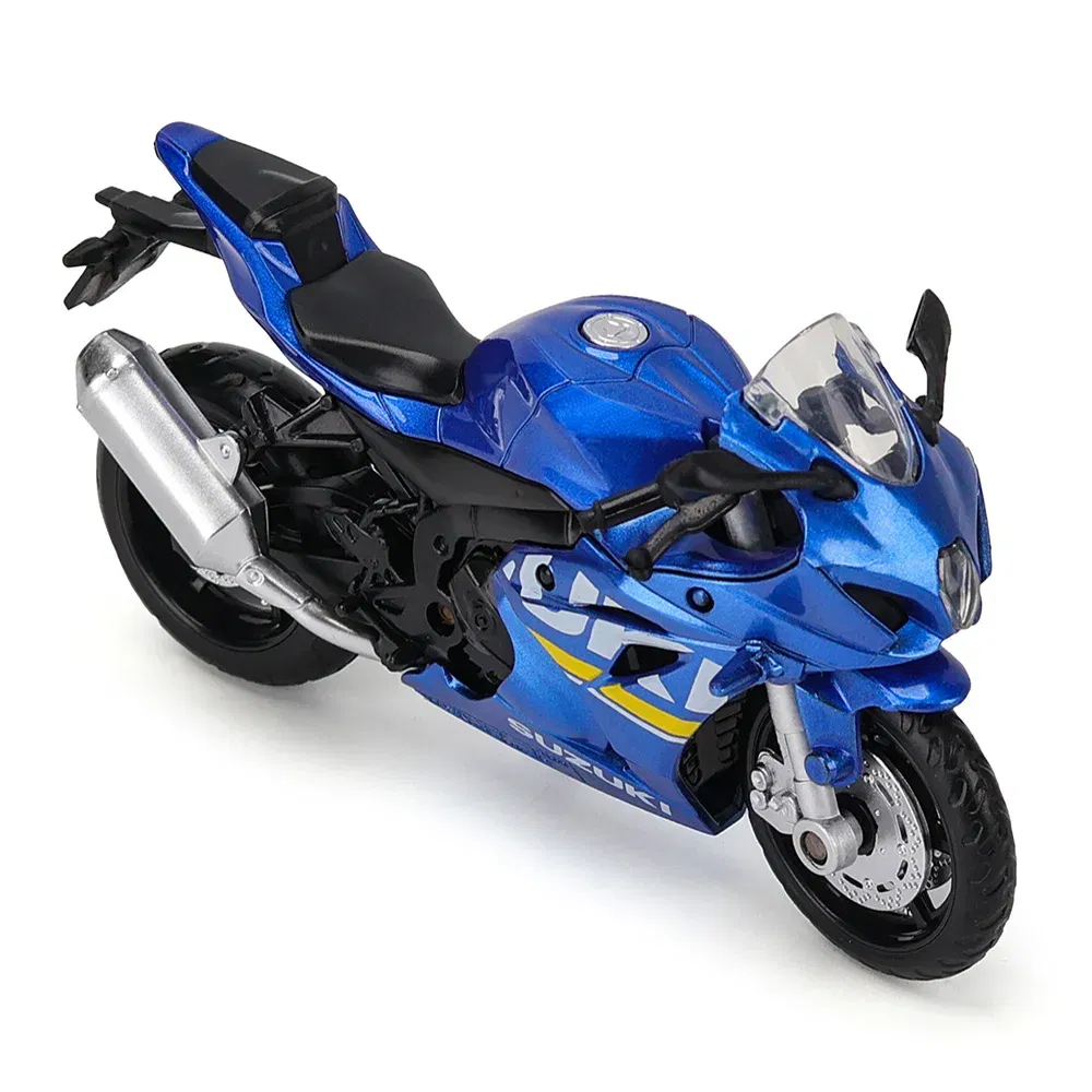 Color: green - MSZ 1:18 Suzuki GSX-R1000 with base alloy die-cast car motorcycle model, toy gift giving, die-cast static motorcycle model