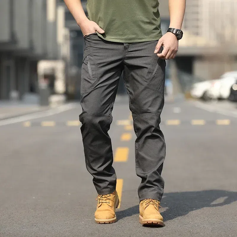 Color: Champagne, Size: L - Archon X9 Tactical Pants Slim Fit Waterproof Camouflage Training Pants Spring Autumn Breathable Waterproof Overalls Loose Wear
