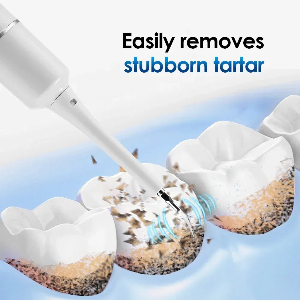Color: black - Electric Sonic Vibration Toothbrush Dental Scaler Teeth Whitening Plaque Calculus Coffee Smoke Stains Tartar Removal Tooth Clean