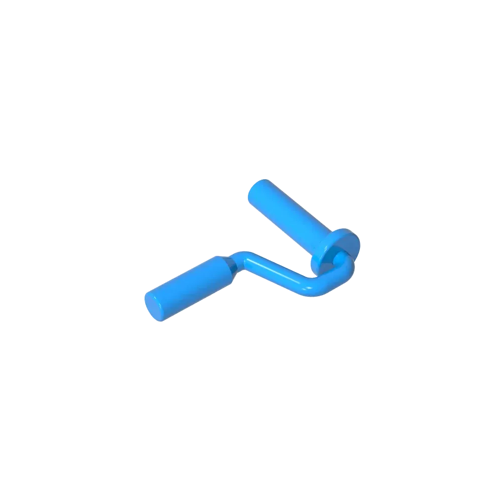 Color: Blue - Gobricks GDS-90263 Equipment Paint Roller Brush Handle Edge On Handle compatible with lego 12885 Assembles Building Blocks