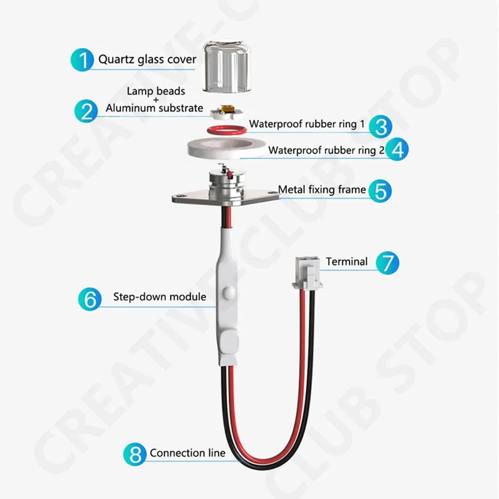 Wattage: 1w - High Quality Deep UV LED Ultraviolet Lamps 270nm 275nm 280nm UVC 12V 24V For Water Purification Disinfection Sterilization DIY