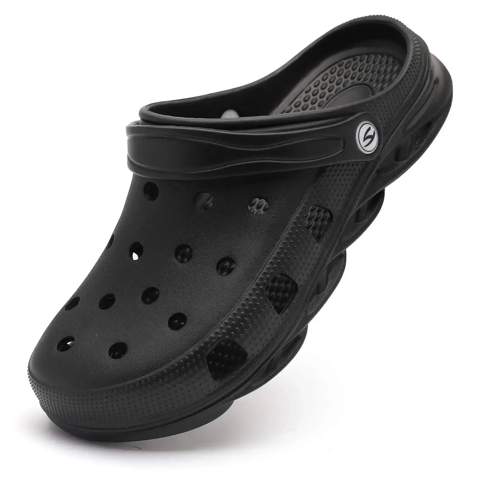 Shoe Size: 45, Color: Army Green - HOBIBEAR Unisex Garden Clogs Shoes Slippers Sandals for Men and Women