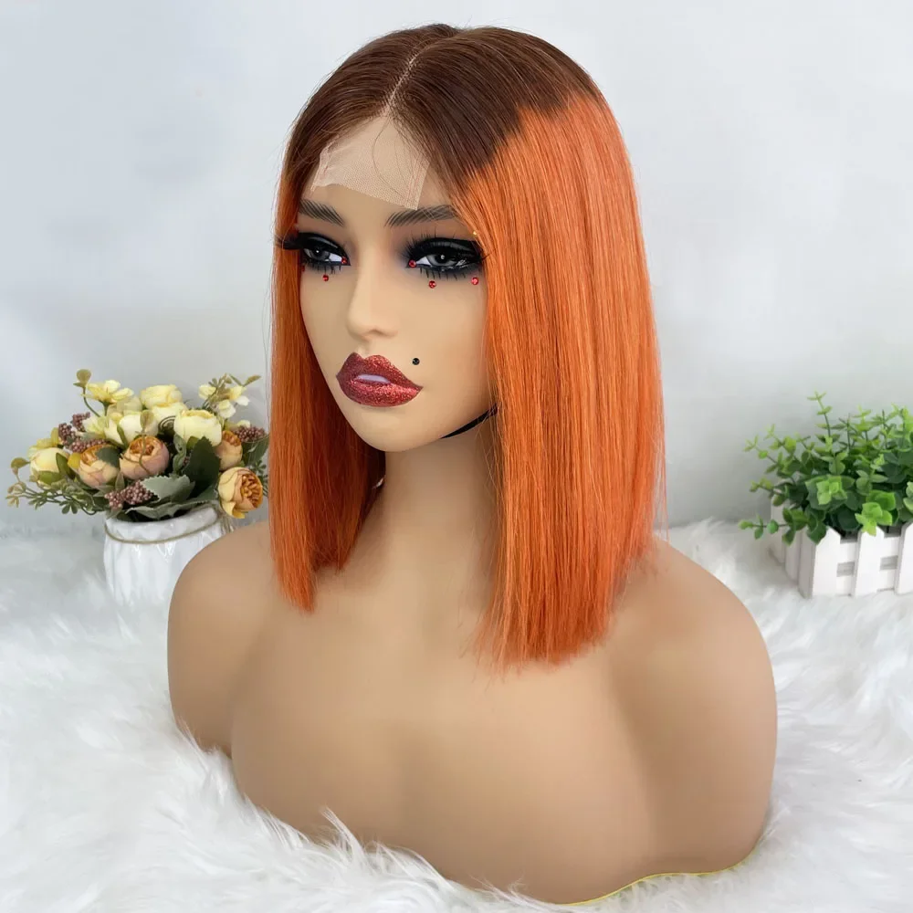 Hair Color: #18, Stretched Length: 10inches, Density: 100% - 250% Density Grey 2x6 Lace Closure Wigs Straight Bob Glueless Wig Gray Vietnamese Human Hair Super Double Drawn Wigs Pre Plucked