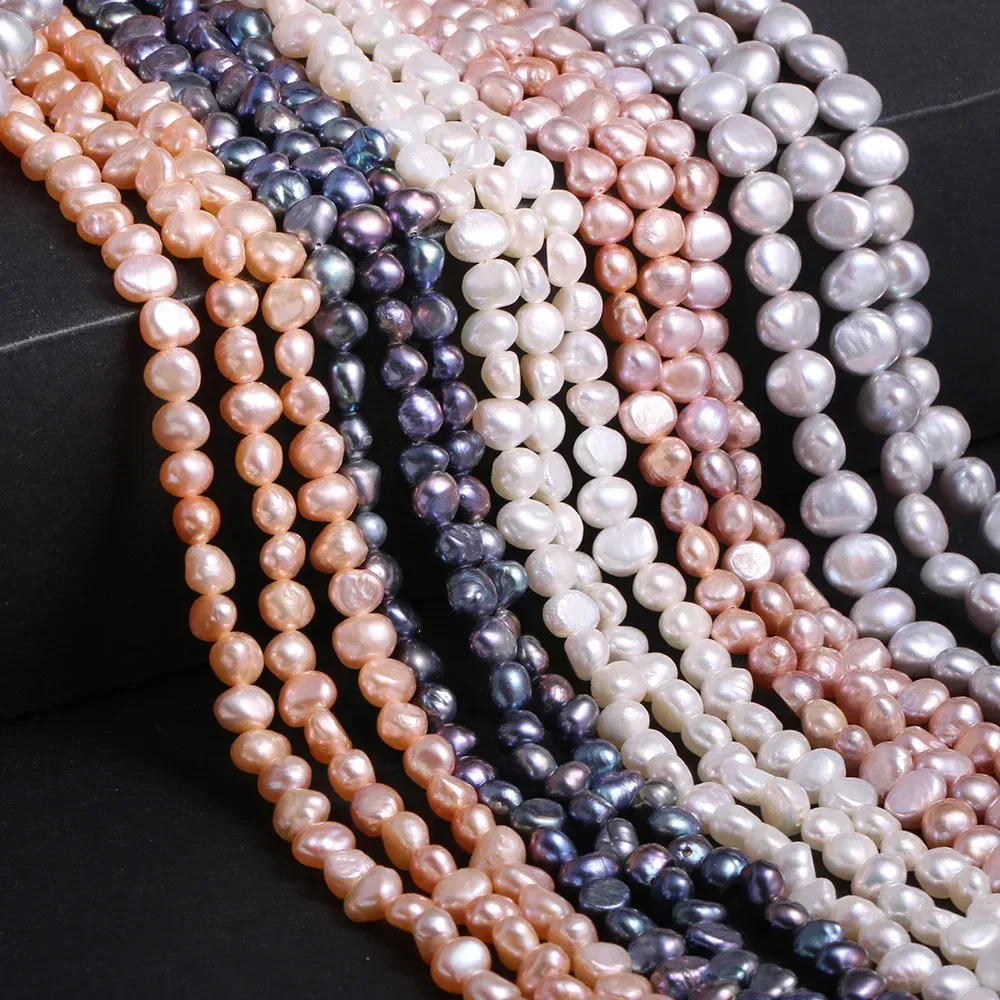 Color: Hot Pink, Item Diameter: 15mm - Natural Freshwater Pearl Baroque White pink Irregular Beads for Jewelry Making DIY Earrings Bracelet Necklace Accessories